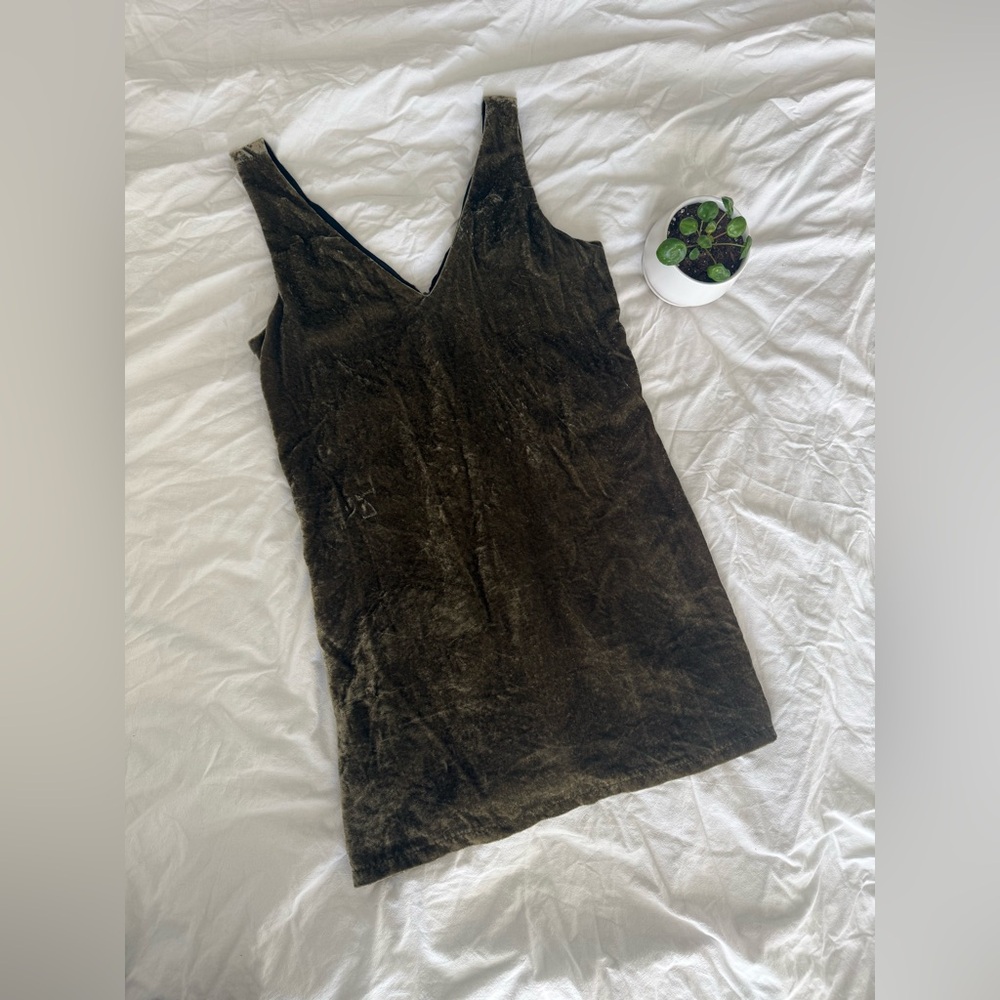MELLODAY Dark Olive Green Mini Dress, size S